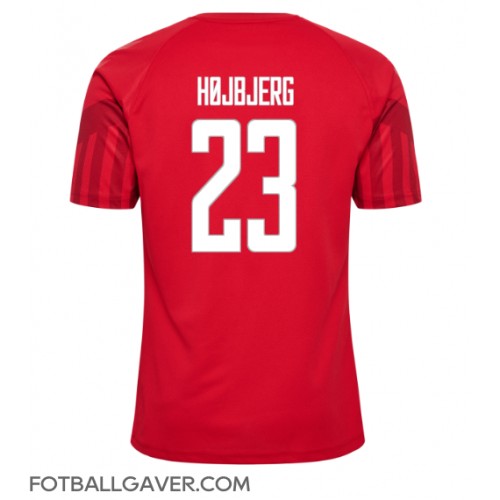 Danmark Pierre-Emile Hojbjerg #23 Fotballklær Hjemmedrakt VM 2022 Kortermet